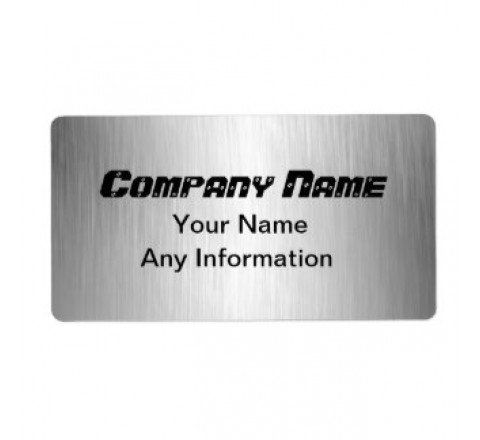 Rectangular Brushed Aluminium Labels