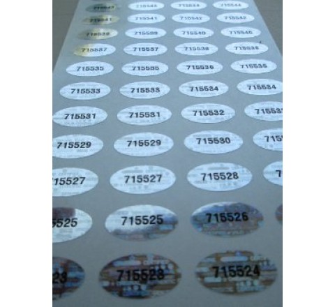 Oval Tamper Evident Security Labels 