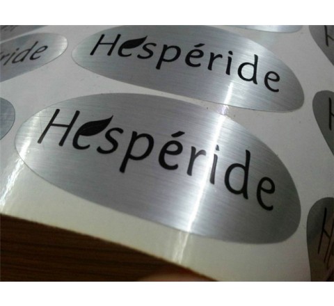 Oval Silver Labels 