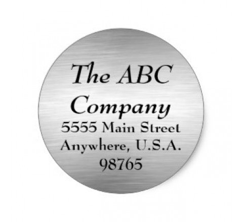 Round Brushed Aluminium Labels