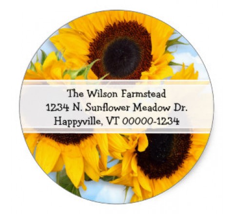 Round Return Address Labels