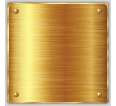 Square Metallic Gold Labels