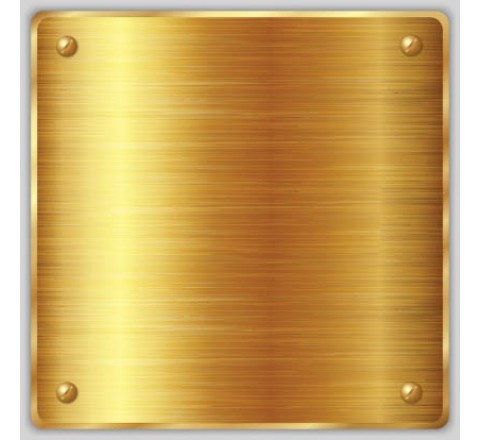 Square Metallic Gold Labels